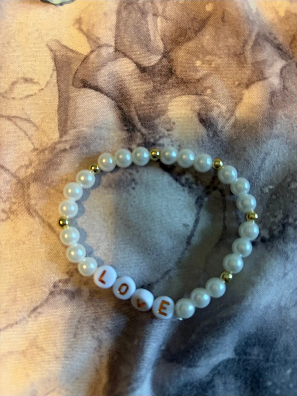 Kids 3-Pack Pastel Pearl & Shell Bead Bracelets - LOVE Charm